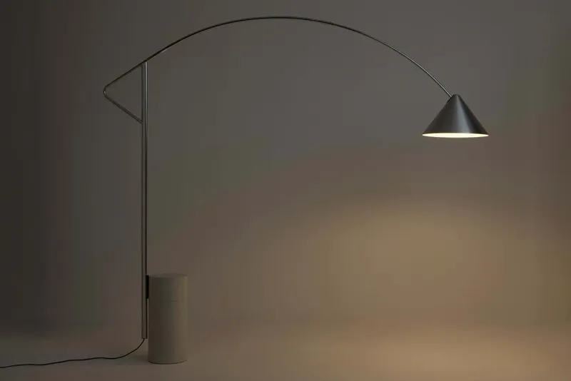 HAY Compass golvlampa Brushed aluminium