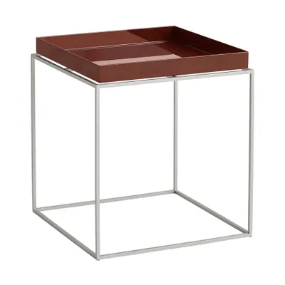 HAY Tray Table brickbord medium, Chocolate med silikonstativ