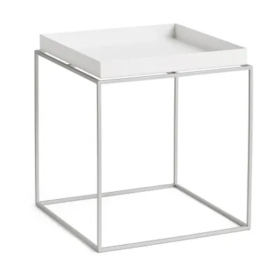 HAY Tray Table brickbord medium, White med silikonstativ