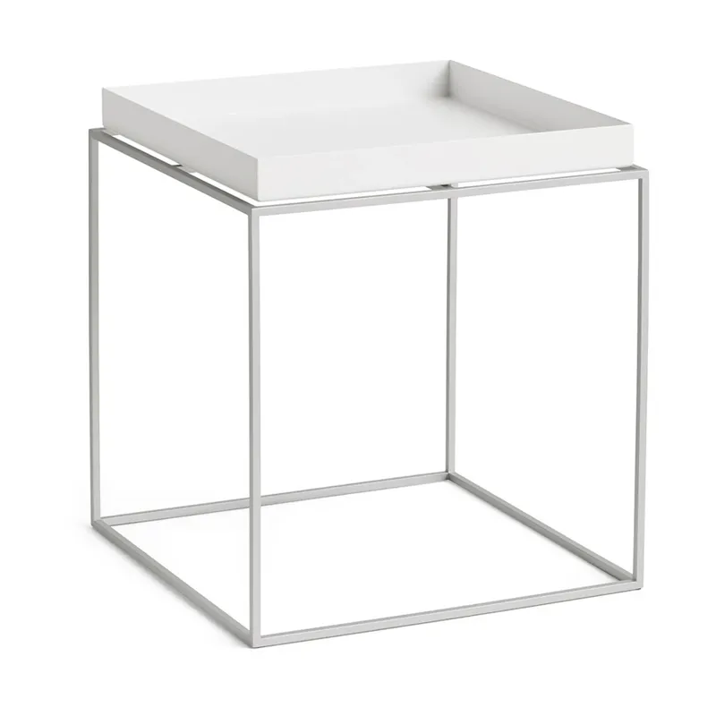 HAY Tray Table brickbord medium, White med silikonstativ