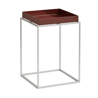 HAY Tray Table brickbord small high, Chocolate med silikonstativ