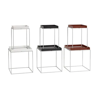 HAY Tray Table brickbord small high, Chocolate med silikonstativ