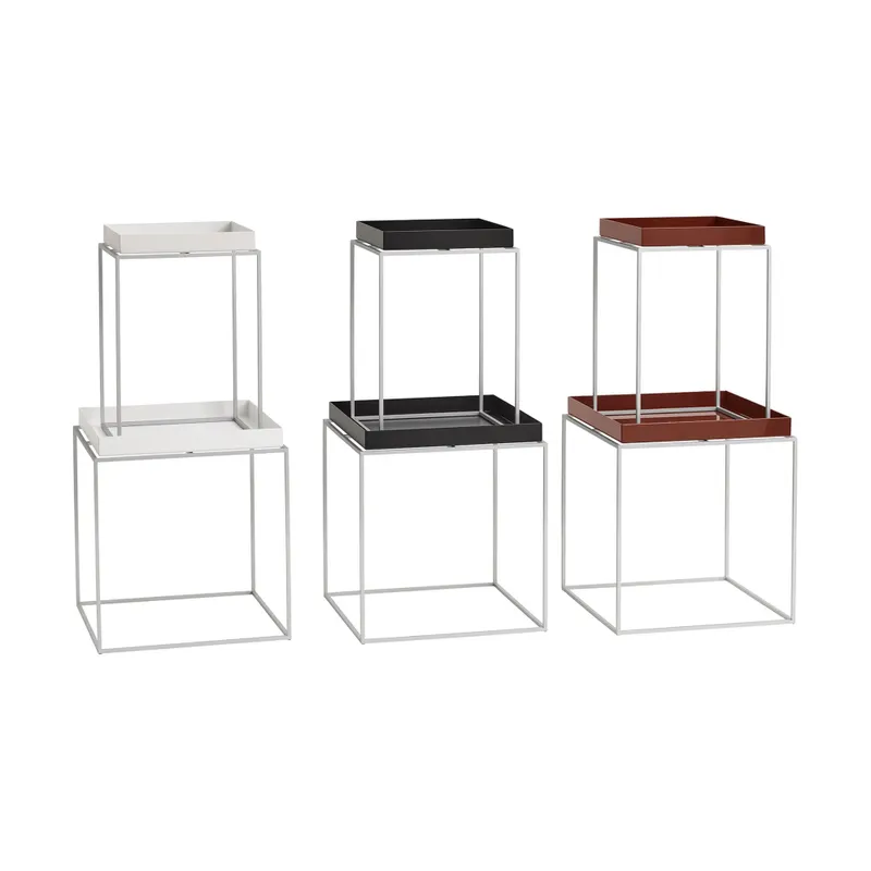 HAY Tray Table brickbord small high, Chocolate med silikonstativ