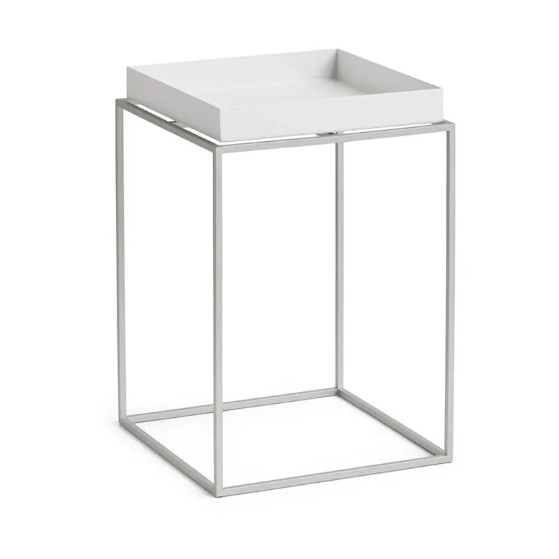 HAY Tray Table brickbord small high, White med silikonstativ