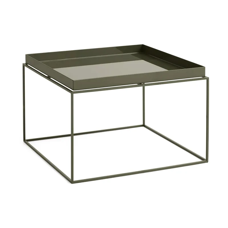 HAY Tray Table medium brickbord Olive green, 60x60x39 cm