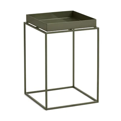 HAY Tray Table medium brickbord Olive green, 30x30x44 cm
