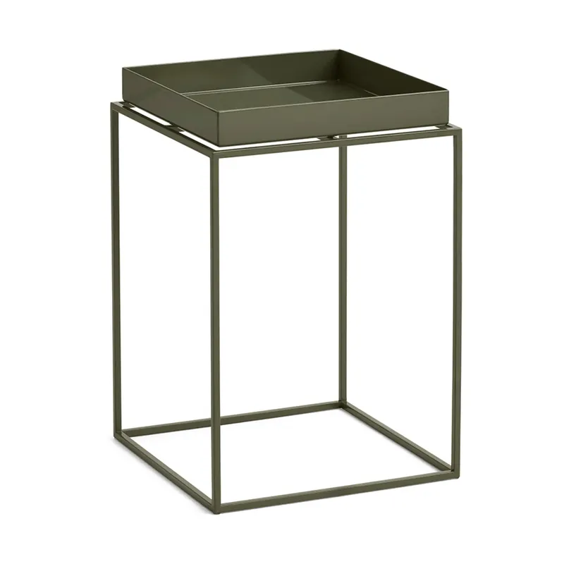 HAY Tray Table medium brickbord Olive green, 30x30x44 cm
