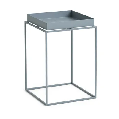 HAY Tray Table medium brickbord Pigeon blue, 30x30x44 cm