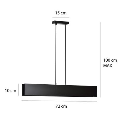 Emibig Lighting Taklampa GENTOR 3 SVART