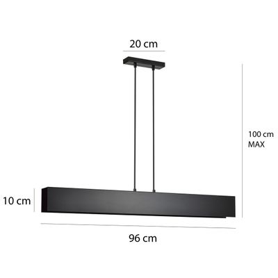 Emibig Lighting Taklampa GENTOR 4 SVART