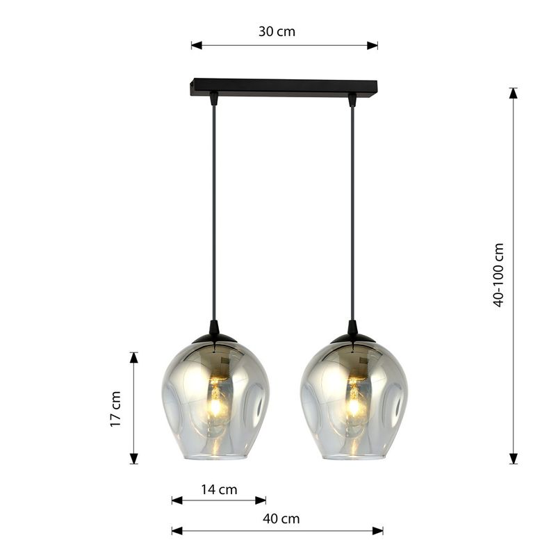 Emibig Lighting Taklampa ISTAR 2 BL GRAFIT