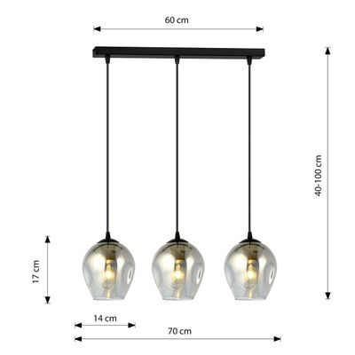 Emibig Lighting Taklampa ISTAR 3 BL GRAFIT