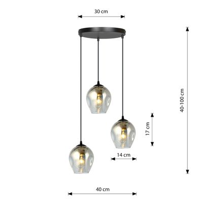 Emibig Lighting Taklampa ISTAR 3 BL PREMIUM GRAFIT