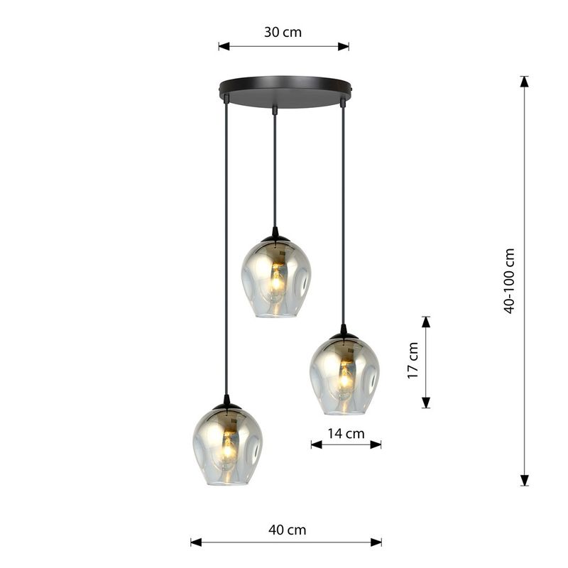 Emibig Lighting Taklampa ISTAR 3 BL PREMIUM GRAFIT