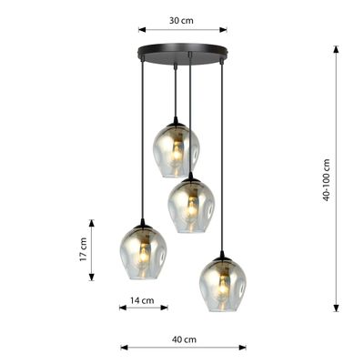 Emibig Lighting Taklampa ISTAR 4 BL PREMIUM GRAFIT