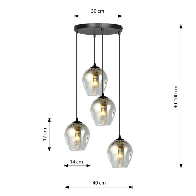 Emibig Lighting Taklampa ISTAR 4 BL PREMIUM GRAFIT