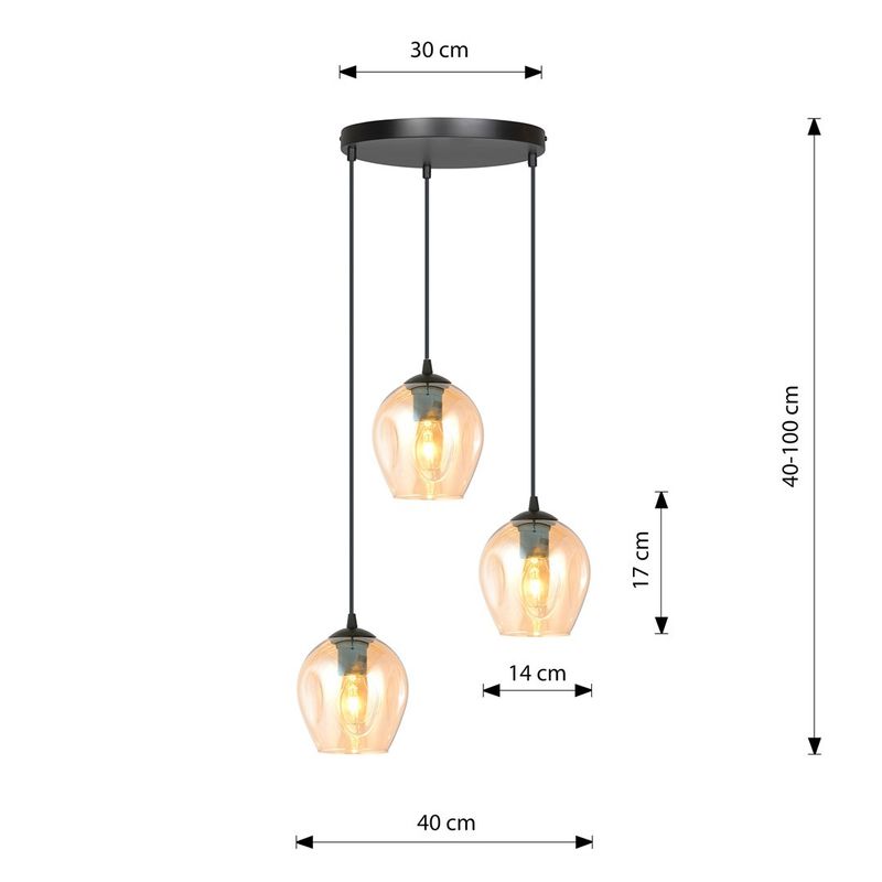 Emibig Lighting Taklampa ISTAR 3 BL PREMIUM HONUNG