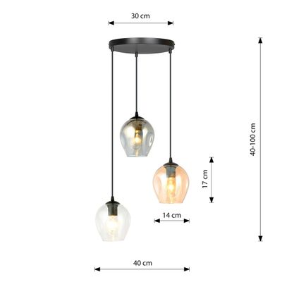 Emibig Lighting Taklampa ISTAR 3 BL PREMIUM MIX