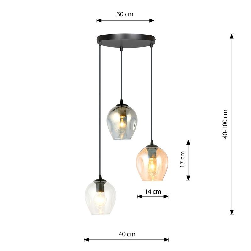 Emibig Lighting Taklampa ISTAR 3 BL PREMIUM MIX