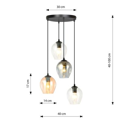 Emibig Lighting Taklampa ISTAR 4 BL PREMIUM MIX