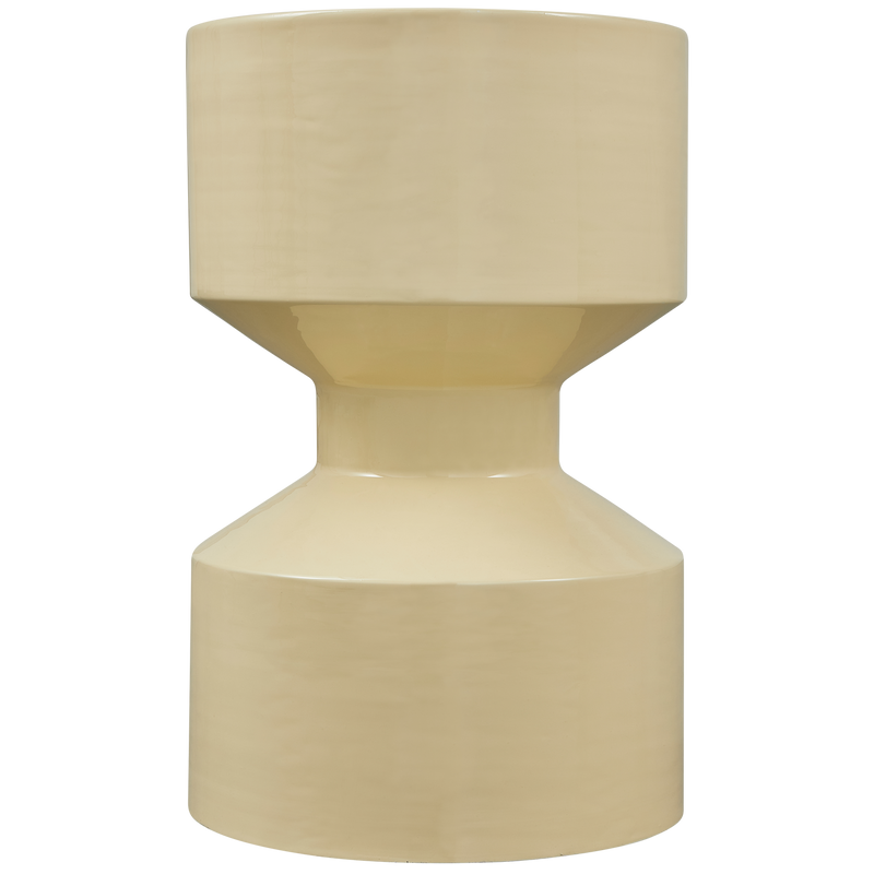 WOOOD HIDDE Sidobord Metall Gul