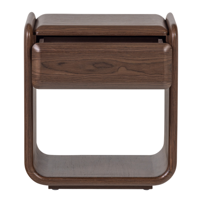 WOOOD ELURA Byrå/Nattduksbord 1 Låda Träfaner Brun