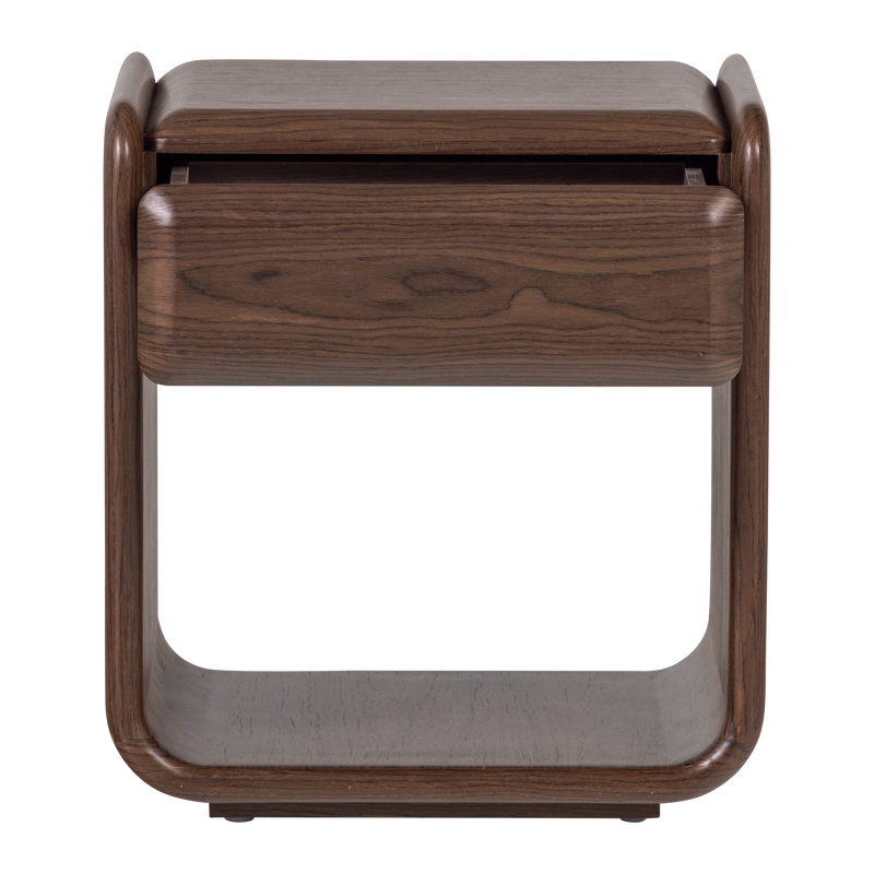 WOOOD ELURA Byrå/Nattduksbord 1 Låda Träfaner Brun