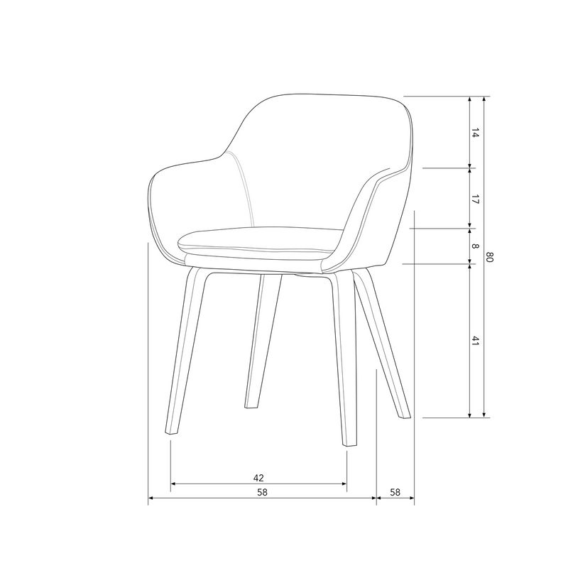 Vtwonen Base Matstol Sammet Melange Sand 2 st