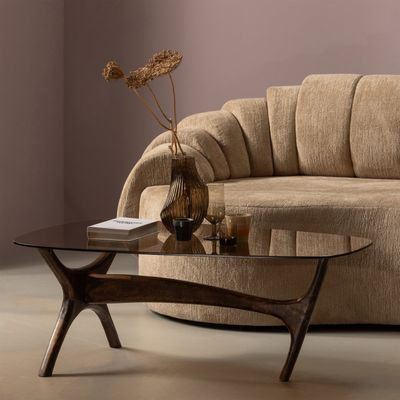 WOOOD Flash Soffbord i Mangoträ och Glas