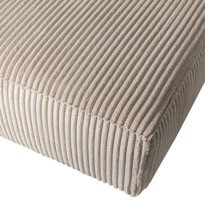 WOOOD BEAN Chaiselong Soffa Höger Ribbstoff Travertin