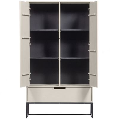 WOOOD SILAS 2-Dörrars Skåp i FSC-Certifierat Grenen, Dammfärgad