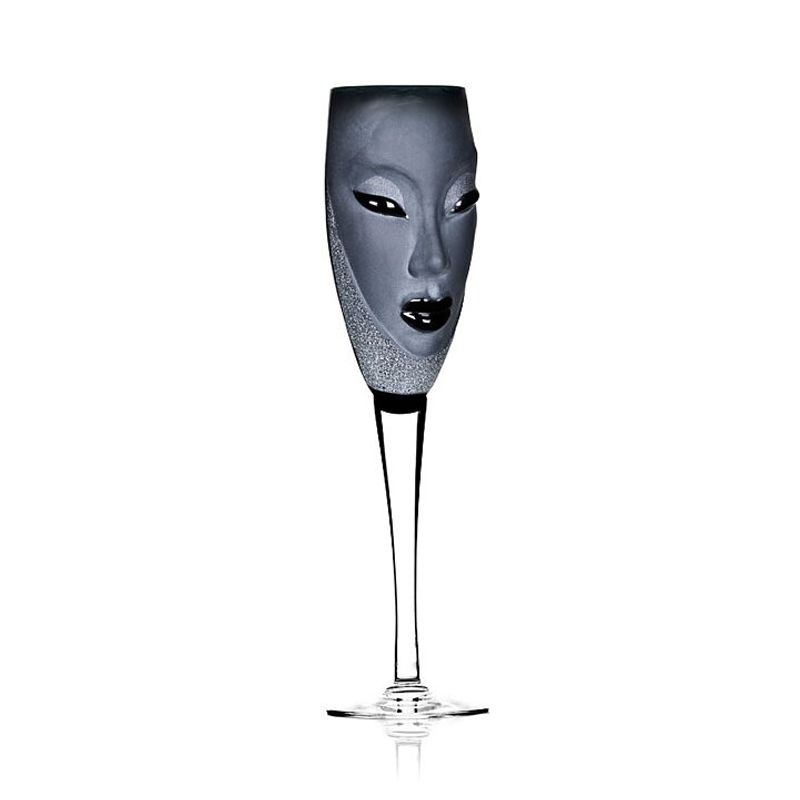 Målerås Electra Champagneglas, svart