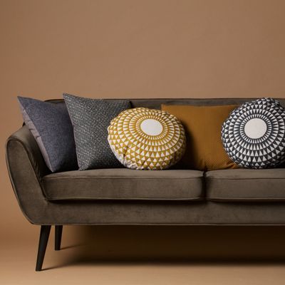 WOOOD Rocco Soffa 187 cm Sammet Varmgrön