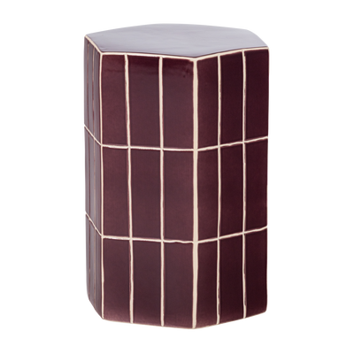 WOOOD PLU Dekorativt Sidobord i Keramik, Lila