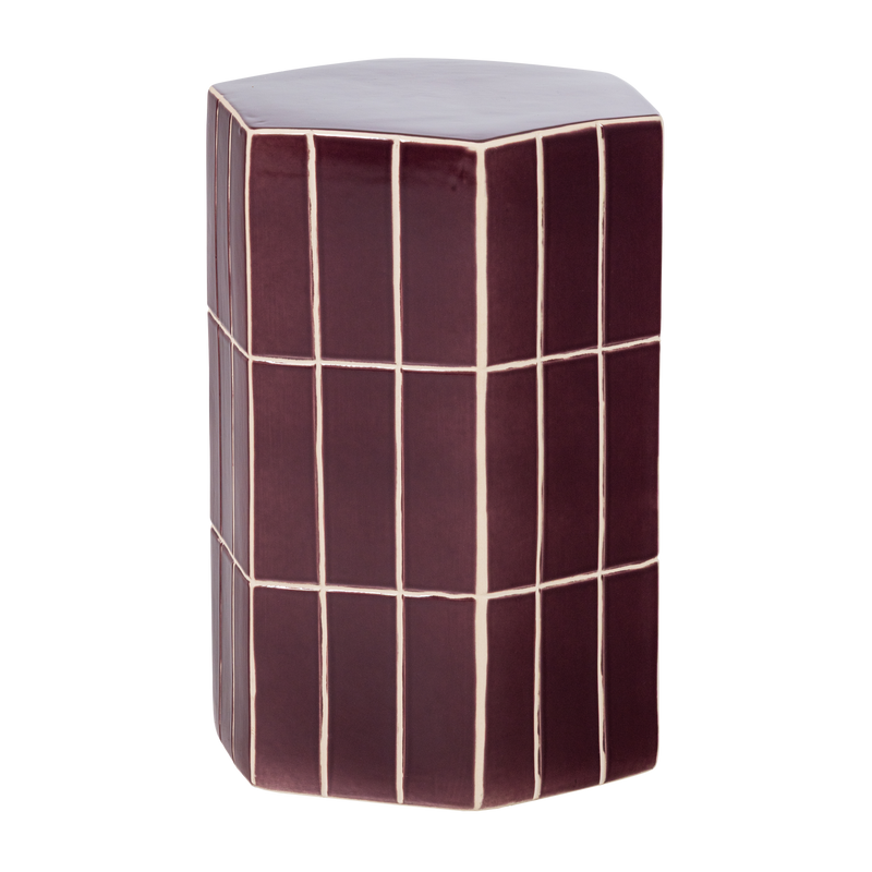 WOOOD PLU Dekorativt Sidobord i Keramik, Lila