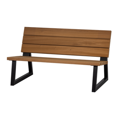 WOOOD Banco Trädgårdsbänk i Ayous Trä och Metall