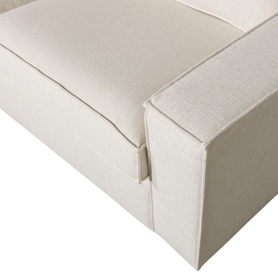 WOOOD Thomas Hörnsoffa Vänster Väv Polyester Natur