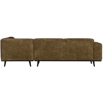 WOOOD Statement Hörnsoffa Höger i Struktur Sammet Mässing