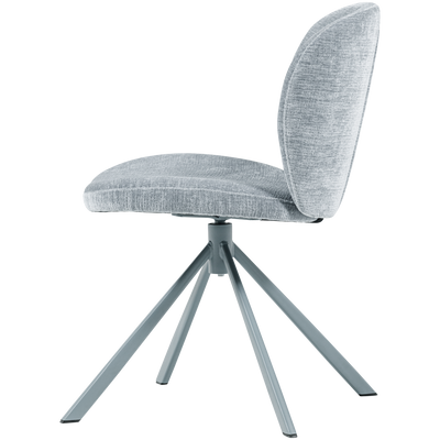 WOOOD Femke Matstol i Blå Chenille 2 st