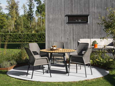 Brafab Bam Bo Matbord Ø120 cm Bambu/Anthracite