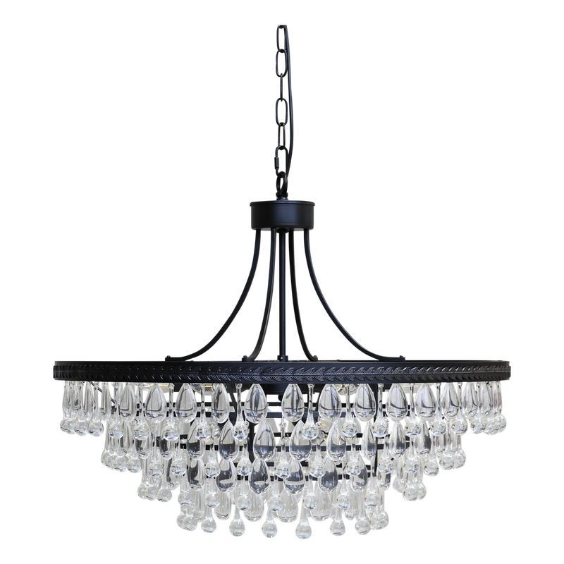 Chiq Antique Versailles Ljuskrona med droppformade glasprismor