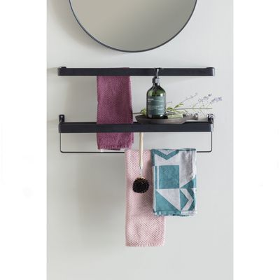 WOOOD Doutzen Rund Spegel Ø50 cm Metall Svart 2 st