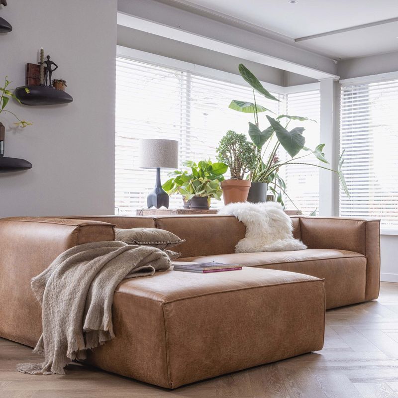 WOOOD BEAN Hörnsoffa Höger ECOLEER Konjak