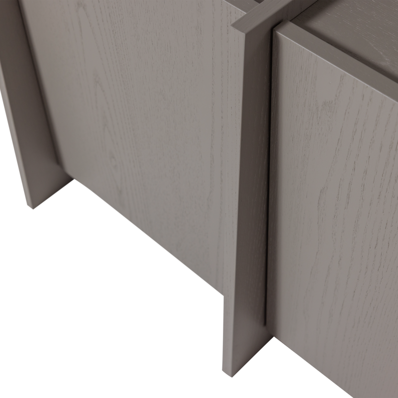 WOOOD BROCK TV-bänk 102 cm Askfanér Varmgrå