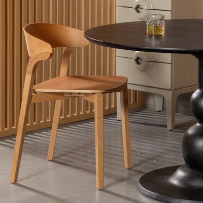 WOOOD Cras Matstol i Askfaner Natur 2 st