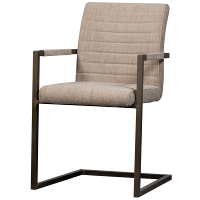 WOOOD Bas Matstol i Vävd Tyg Sand Melange 2 st