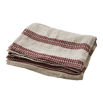 Affari of Sweden NOEL Bordsduk, Röd/lingrå