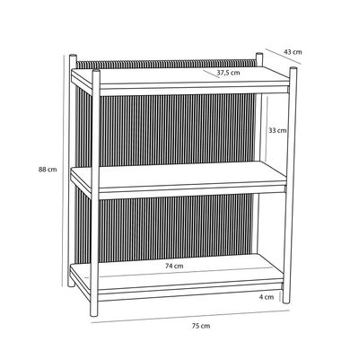 Hübsch Heritage Hyllenhet Liten Natur 75x44xh88cm