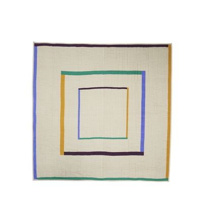 Hübsch Twist Överkast Fyrkantigt 260x260 Sand/Flerfärgad