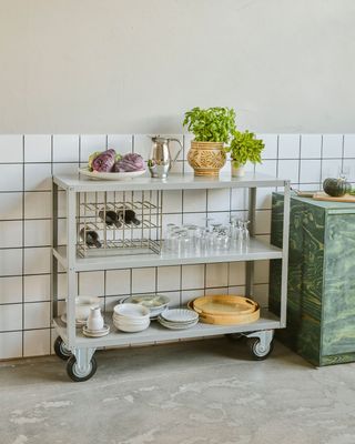 House Doctor Trolley Reol med 4 hjul Grå